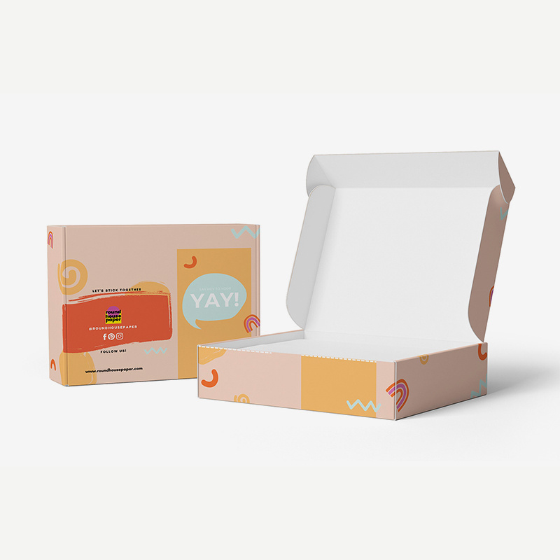 Custom shipping carton box work from home packing corrugated packaging paper gift boxes