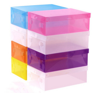 Thick transparent  clamshell type plastic shoe box drawer type men's and women's shoes boots storage shoe box home day