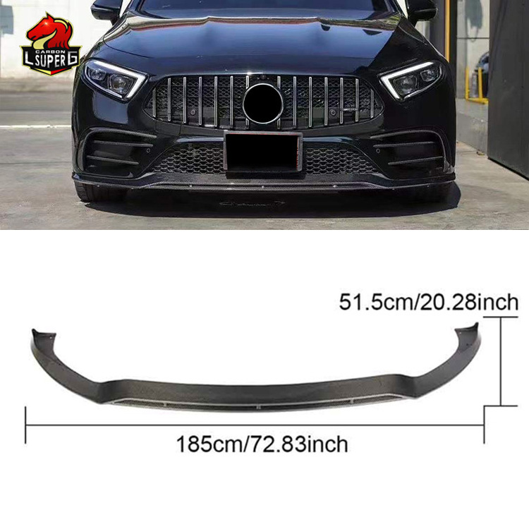 Front Lip For Mercedes-Benz CLS-Class W257 2017-ON Front Bumper Guard  Carbon Fiber Front Lip