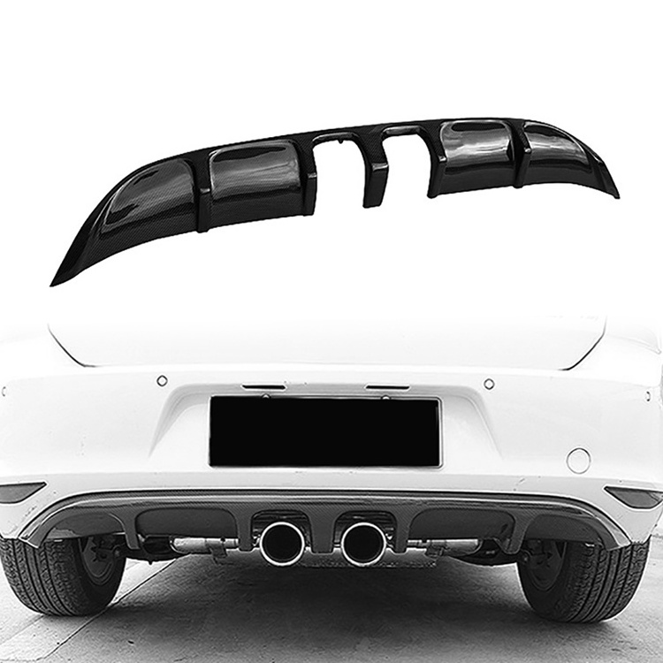 Rear Diffuser For Volkswagen VW MK7 2006-2008 Carbon Fiber Rear Bumper Diffuser Sport style gti and R20