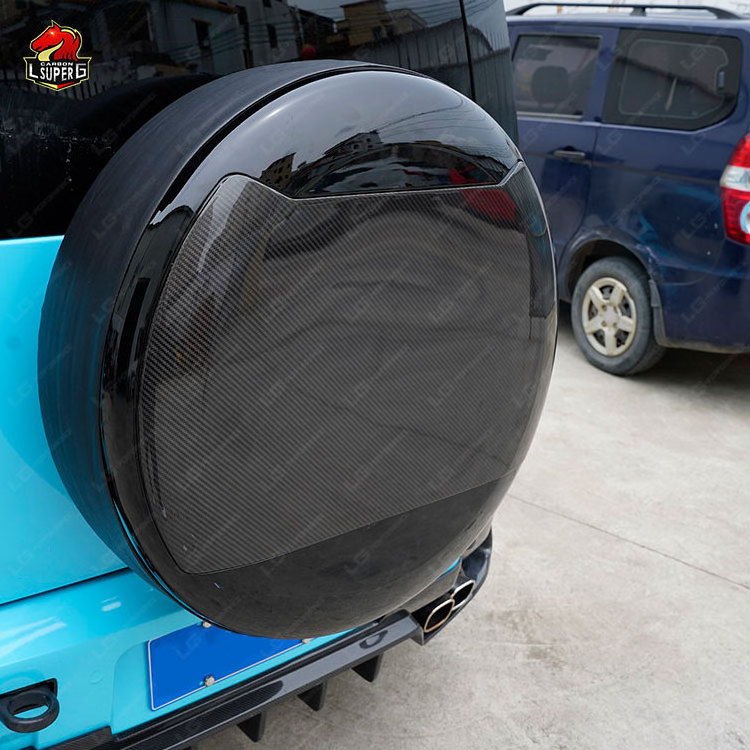 High quality Car Accessories Modification Carbon Fiber Spare Tire Cover For Land Rover Defender BodyKit