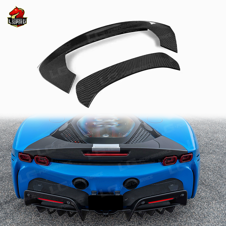 Dry carbon fiber Track Version style rear truck spoiler for Ferrari SF90 wing body kit