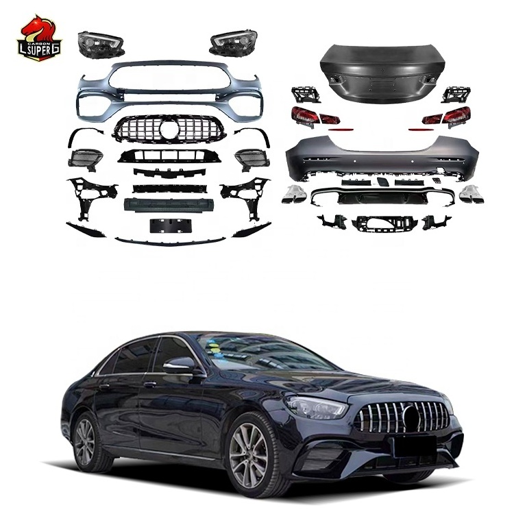 W213 Old Upgrade New E63 AMG Body Kits For Mercedes Benz E Class Front Rear Bumper Bodykit