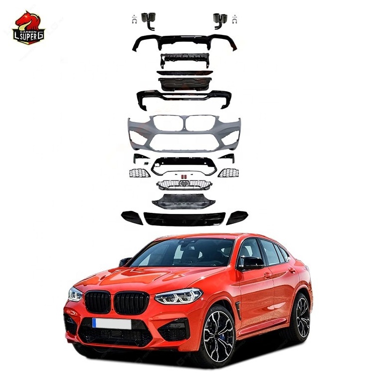 2018-2021 X4 G02 PRE Body Kit for BMW X4 Upgraded to X4M Body Kit with Front Bumper Rear Diffuser exhaust Bodykit