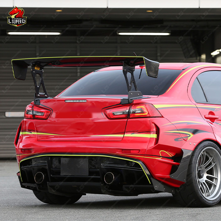 V Style wide Body kit for Mitsubishi EVO X 2007y -2016y Front Bumper Rear Bumper Rear wing