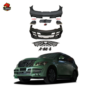 high quality PP Material Body Kit For Infiniti QX56 wide style  front rear Car Bumpers Exhaust tips grills foglight  Bodykit