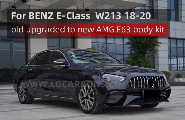 W213 Old Upgrade New E63 AMG Body Kits For Mercedes Benz E Class Front Rear Bumper Bodykit