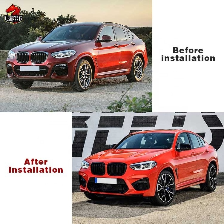 2018-2021 X4 G02 PRE Body Kit for BMW X4 Upgraded to X4M Body Kit with Front Bumper Rear Diffuser exhaust Bodykit