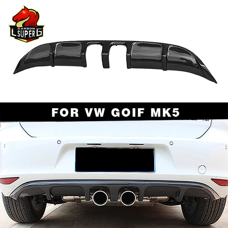 Rear Diffuser For Volkswagen VW MK7 2006-2008 Carbon Fiber Rear Bumper Diffuser Sport style gti and R20