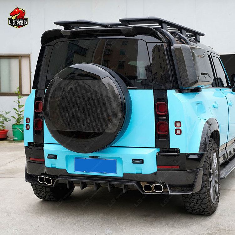 High quality Car Accessories Modification Carbon Fiber Spare Tire Cover For Land Rover Defender BodyKit