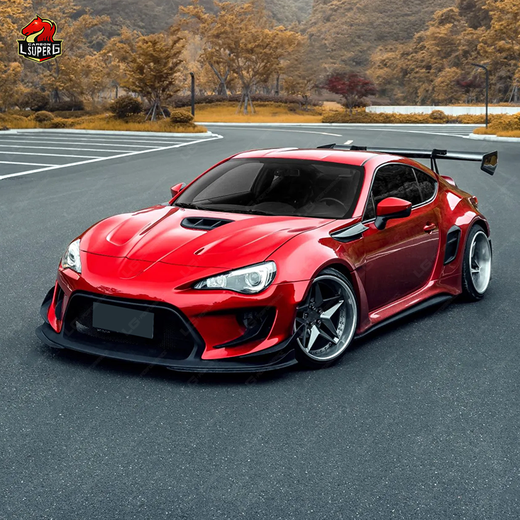 New Product ! For Subaru BRZ body kit upgrade to R-Style wide body kit with front bumper hood side skirts spoiler