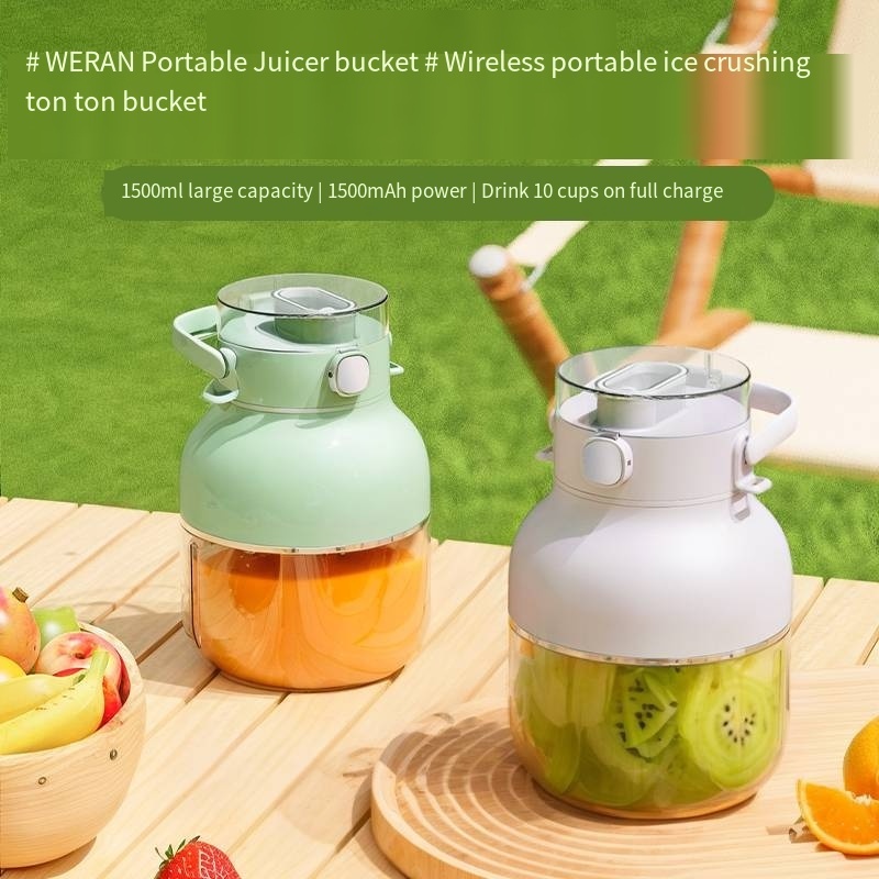 Portable USB Power Source Juicer Cup Low Noise Wheatgrass Juicer for Household Car Outdoor Hotel & RV Use