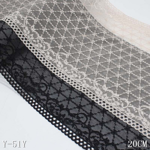 black pink 20cm stretch lace fabric for lingerie nylon elastic lace spandex lace fabric