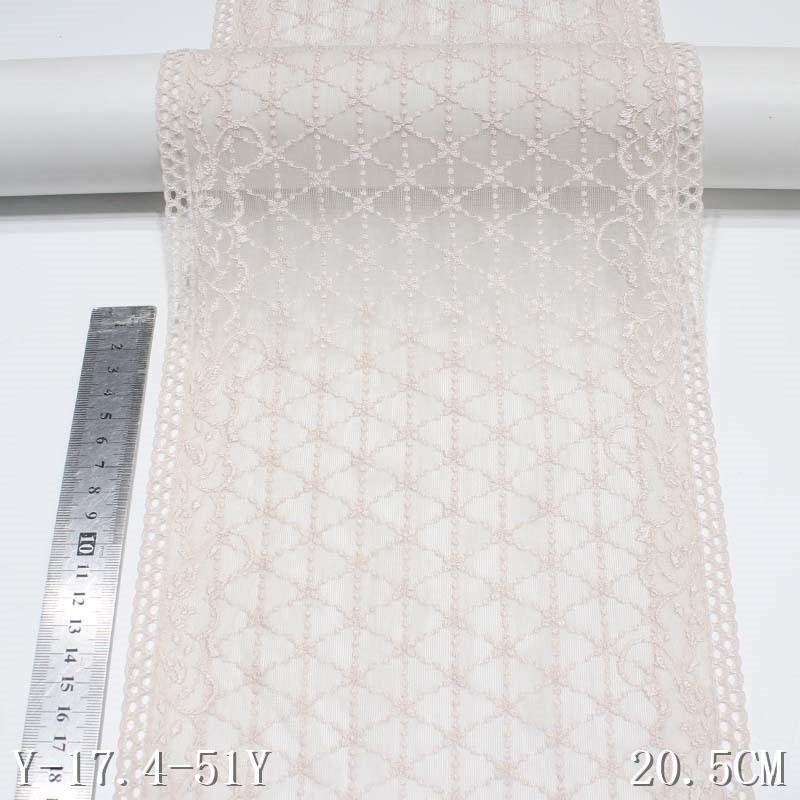 black pink 20cm stretch lace fabric for lingerie nylon elastic lace spandex lace fabric