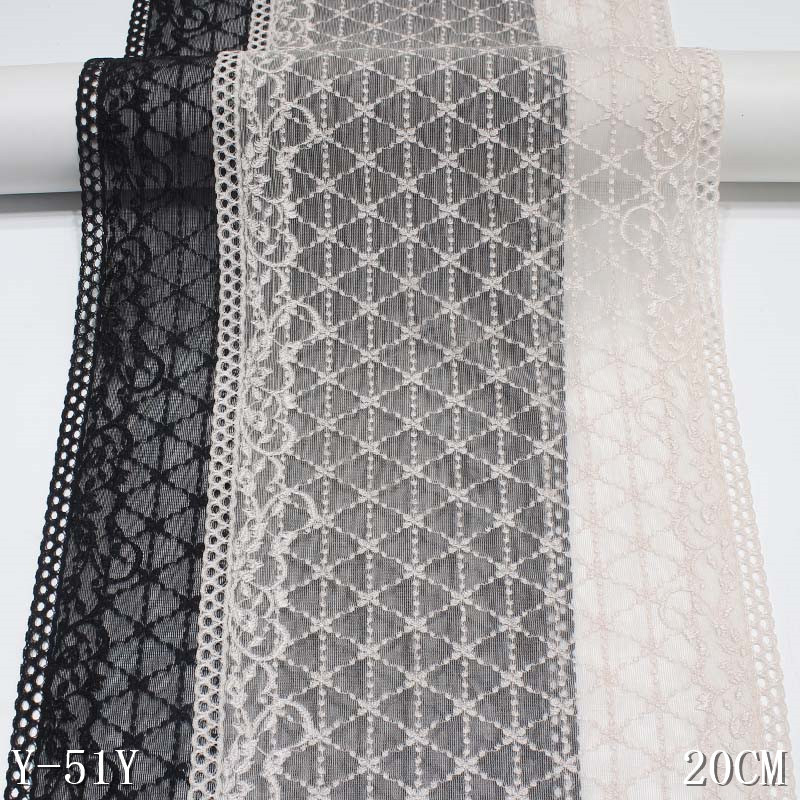 black pink 20cm stretch lace fabric for lingerie nylon elastic lace spandex lace fabric