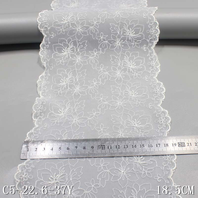 Hot Sale White High Quality Swiss Voile Lace for Wedding Dress Flower Embroidery Lace Fabric