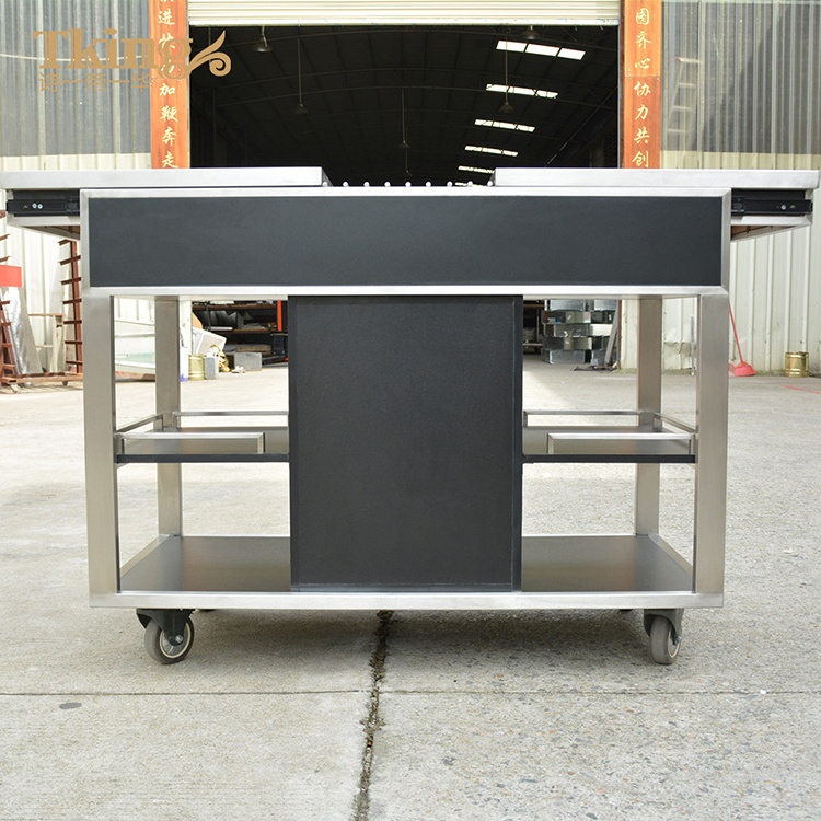 High Quality Customize Restaurant Catering  Equipment Suppliers Hotel Cooking Flambe Food Service Trolley