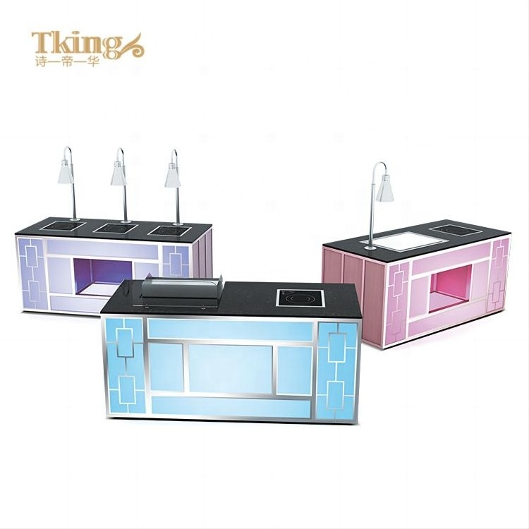 Tking Stainless Steel hotel restaurant bar LED buffet station counter equipment