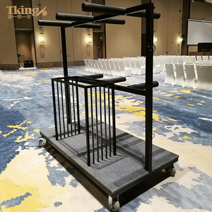 Hotel Folding Table Trolley Stainless Steel Buffet Cooking Table Module Trolley With Wheels