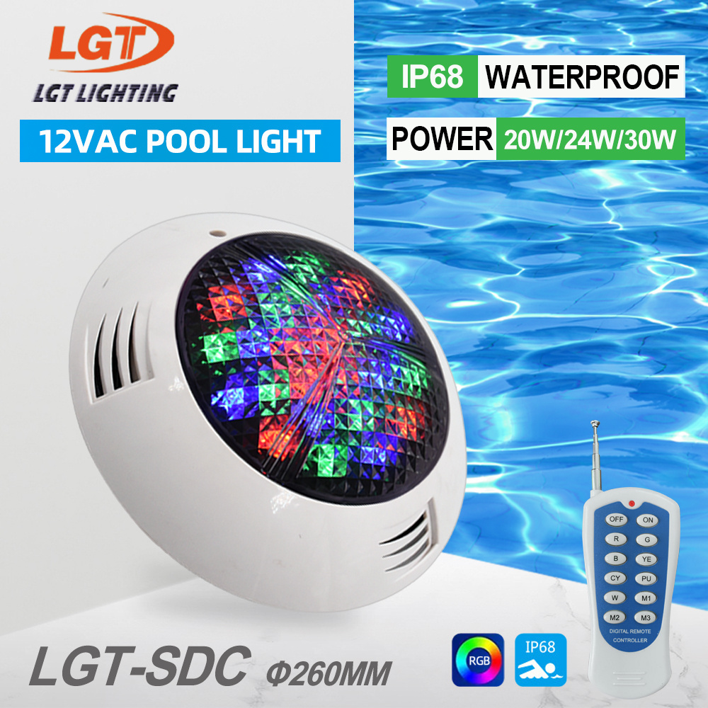 High power wall mounted glue filling with remote control par 56 waterproof rgb led underwater light 12v luz de la piscina