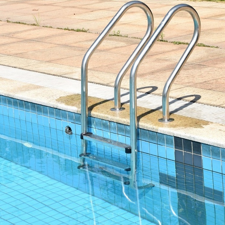 Factory Custom Pool Accessories  Mermaid Pool Ladder 304 Stainless Steel Anti Slip Swimming Pool Ladder