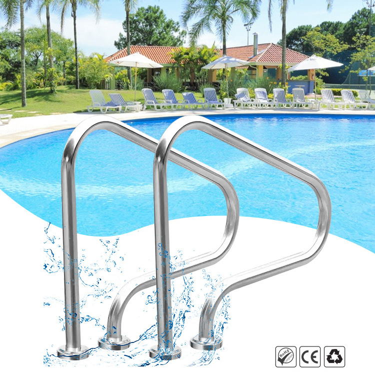 High Quality 304 Stainless Steel Pool Ladder Customized Size Accessories Easy Installation Safety Handrail Swimming Pool Ladders