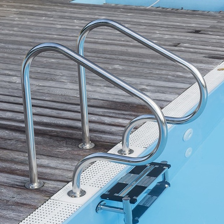 High Quality 304 Stainless Steel Pool Ladder Customized Size Accessories Easy Installation Safety Handrail Swimming Pool Ladders