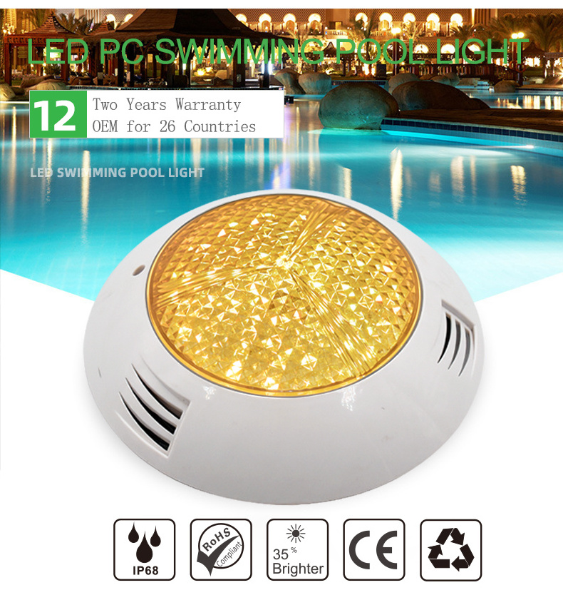 Landscape Underwater Lighting Dc 12v Pond Fountain Surface Mounted Rgb Led Swimming Pool Light