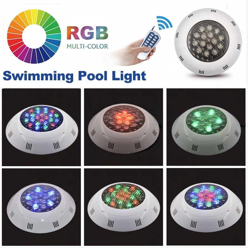 IP68 Waterproof Underwater Reflectors Pond Lamp 9W 12W 18W 24W 36W AC12V RGB Color Changeable Par56 Bulb ABS LED Pool Light