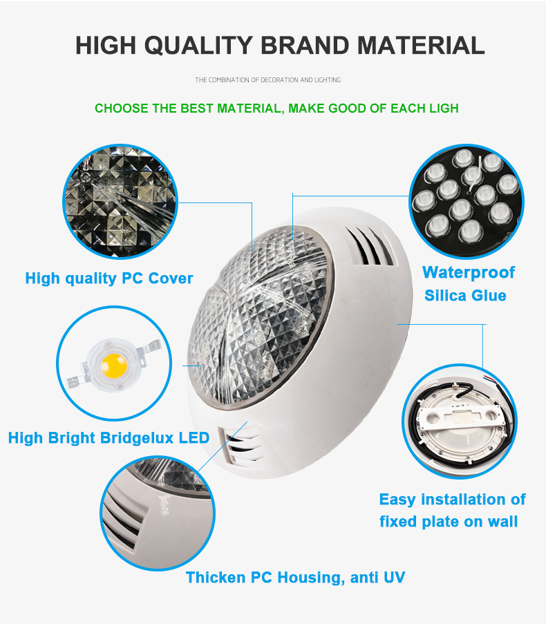 High power wall mounted glue filling with remote control par 56 waterproof rgb led underwater light 12v luz de la piscina