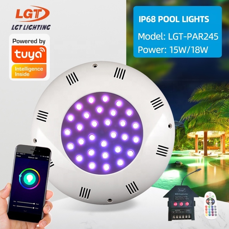 Pc Material Pond Decorative 24w 54w Ip68 Waterproof Submersible Rgb Par56 SMD Led Underwater Swimming Pool Lights