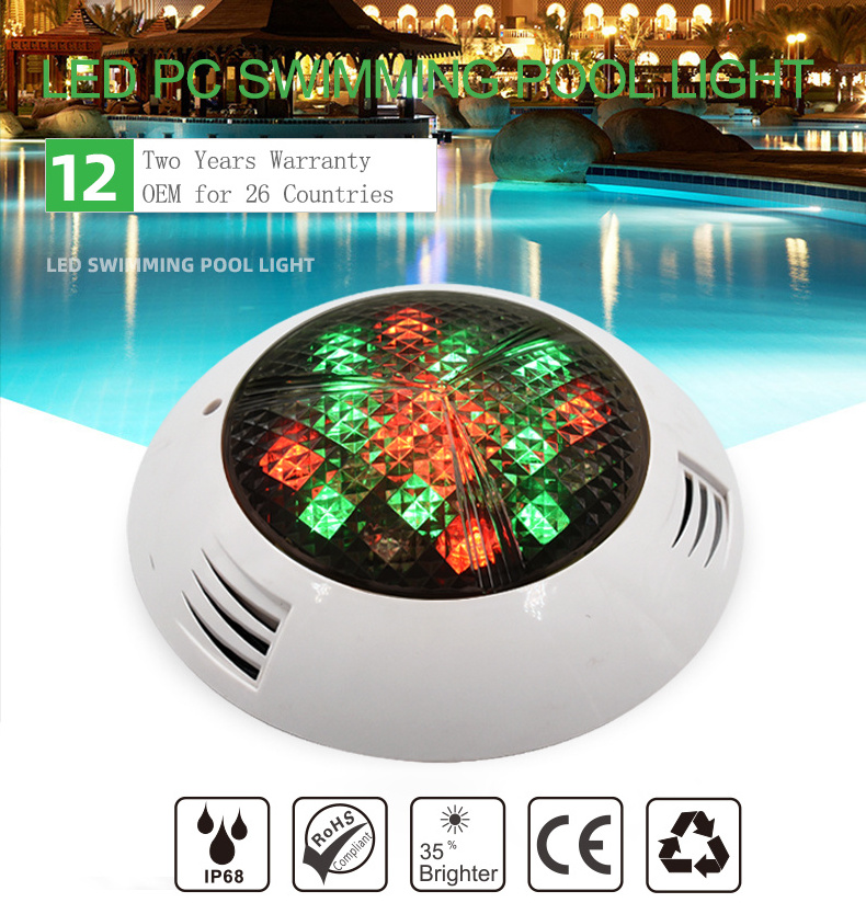 High power wall mounted glue filling with remote control par 56 waterproof rgb led underwater light 12v luz de la piscina