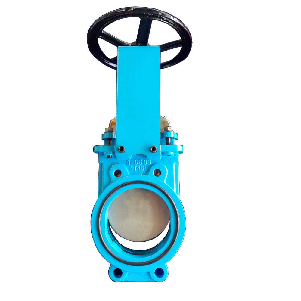 Dn100 4 Inch PN16/10 WCB Cast Steel CF8M Flanged Manual Slurry Knife Gate Valve Globe Valve