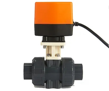 Electric Actuator Motorized PVC Valves 2 Way Motor Operated Control Plastic Ball Valve DN25 DN20 DN15