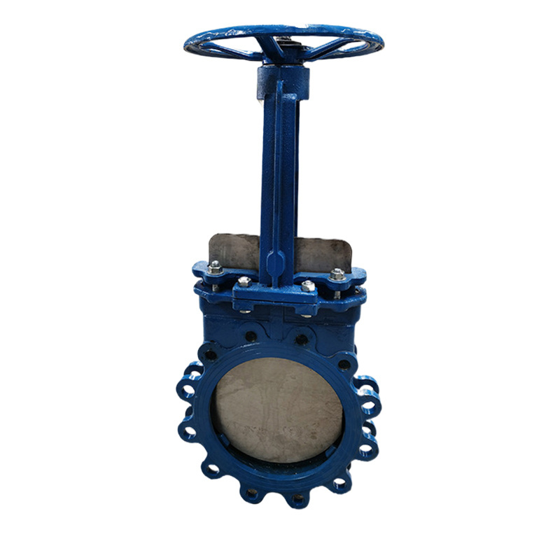 Concealed stem stainless steel knife gate valve Pneumatic sewage gas paper slurry cast steel plunger slide valve