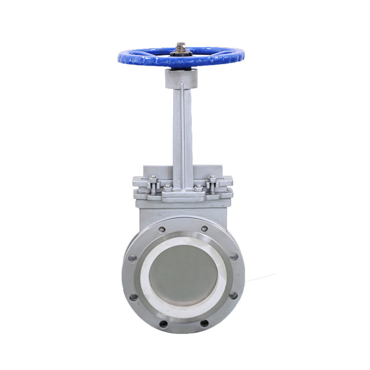 DN250 Hand Wheel SS304 SS316 Wear-resisting Ceramic Flange Type Lug Type Knife Gate Valve