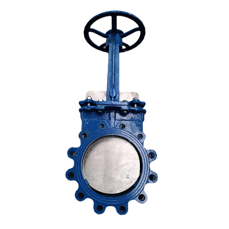 Concealed stem stainless steel knife gate valve Pneumatic sewage gas paper slurry cast steel plunger slide valve