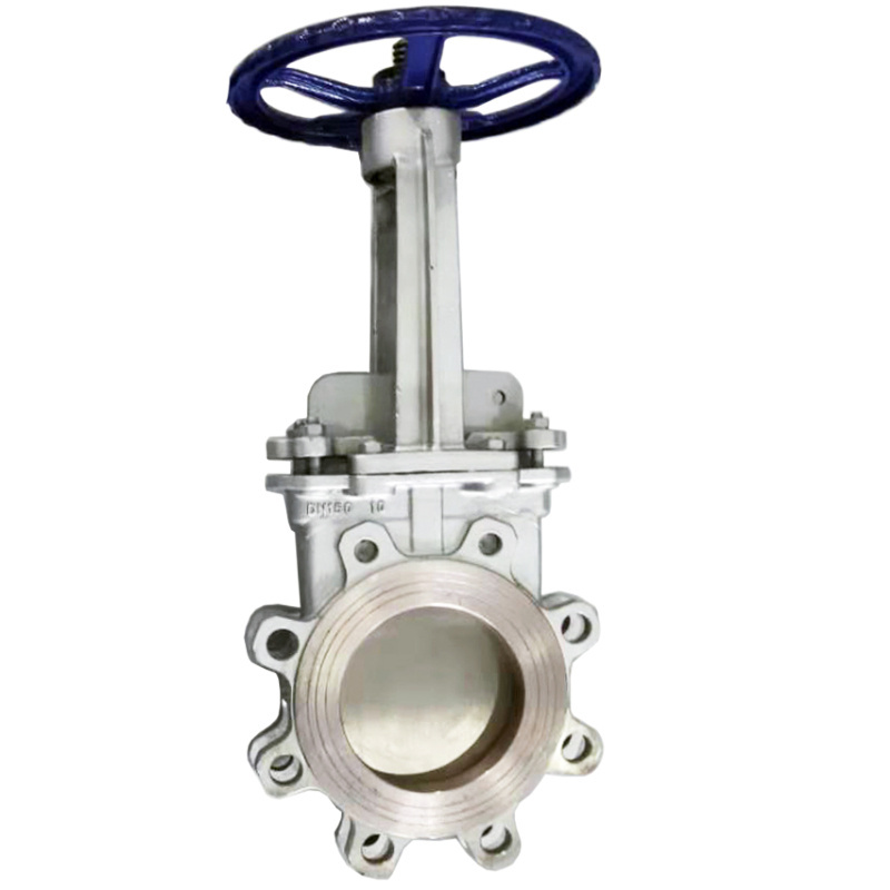 Dn100 4 Inch PN16/10 WCB Cast Steel CF8M Flanged Manual Slurry Knife Gate Valve Globe Valve