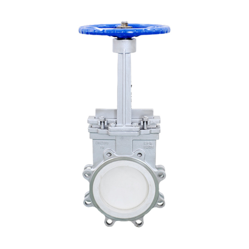 DN250 Hand Wheel SS304 SS316 Wear-resisting Ceramic Flange Type Lug Type Knife Gate Valve