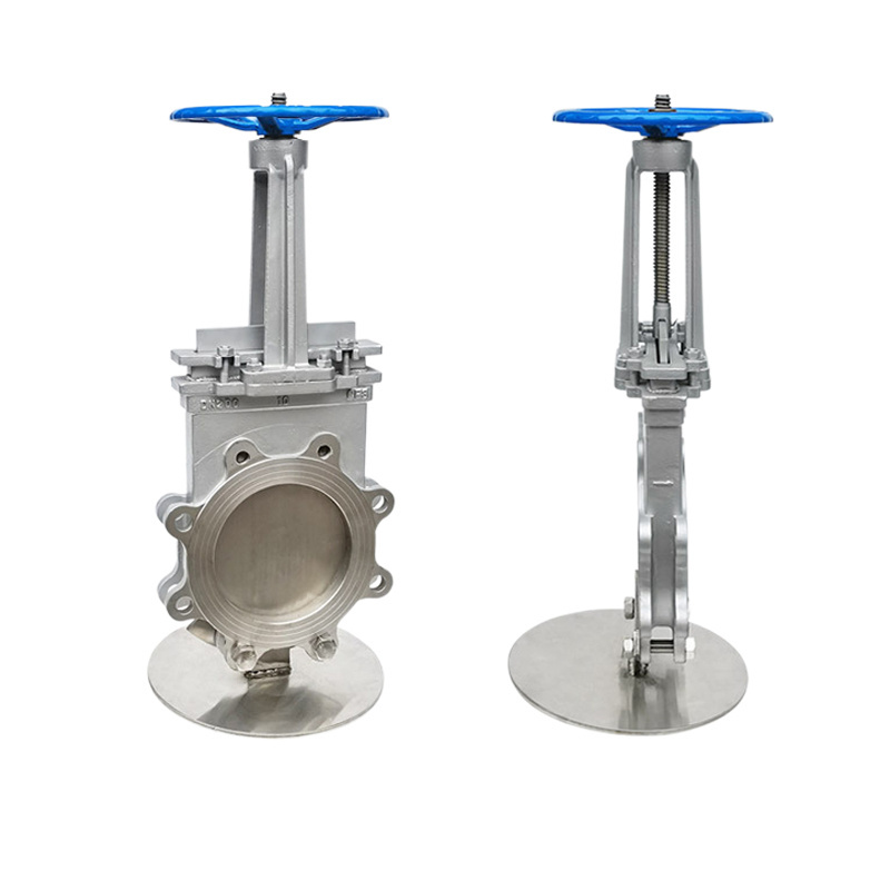 Concealed stem stainless steel knife gate valve Pneumatic sewage gas paper slurry cast steel plunger slide valve