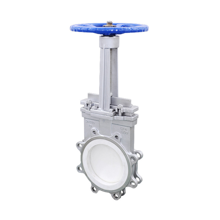 DN250 Hand Wheel SS304 SS316 Wear-resisting Ceramic Flange Type Lug Type Knife Gate Valve