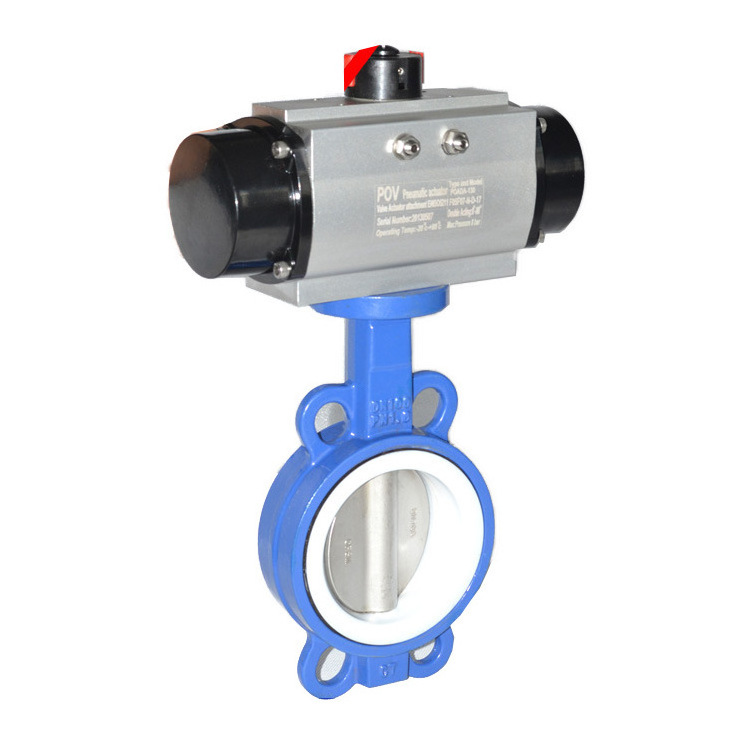 PN16 PN25 DN50-DN300 150LB 300LB 2 inch -12 inch pneumatic stainless steel wafer butterfly valve