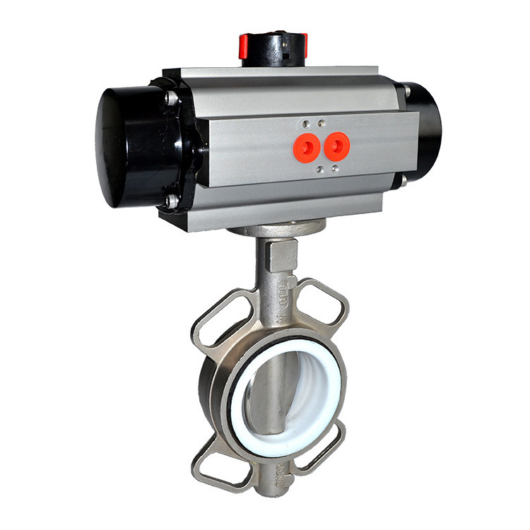 PN16 PN25 DN50-DN300 150LB 300LB 2 inch -12 inch pneumatic stainless steel wafer butterfly valve