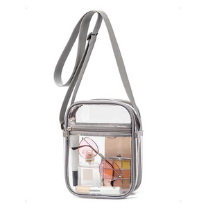 PVC bag transparent transparent waist bag one shoulder waterproof sling messenger leisure stadium bags clear pvc