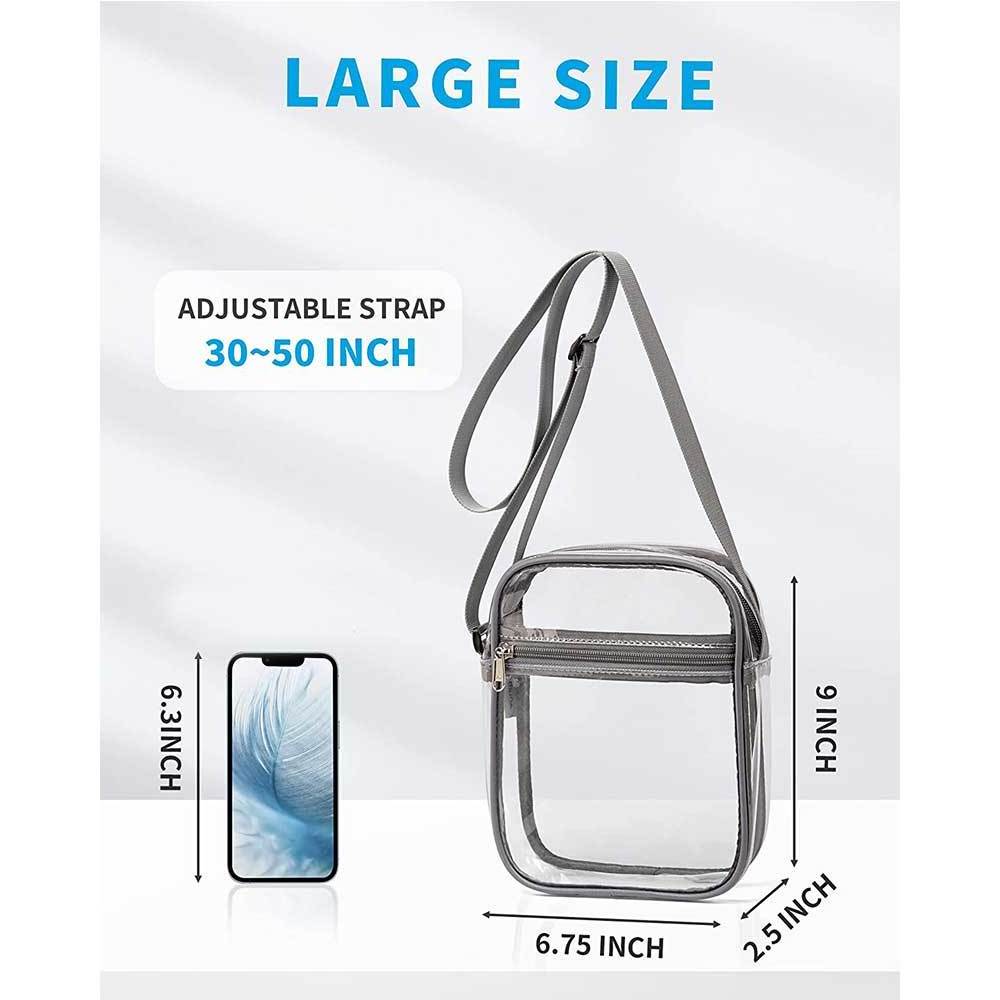 PVC bag transparent transparent waist bag one shoulder waterproof sling messenger leisure stadium bags clear pvc