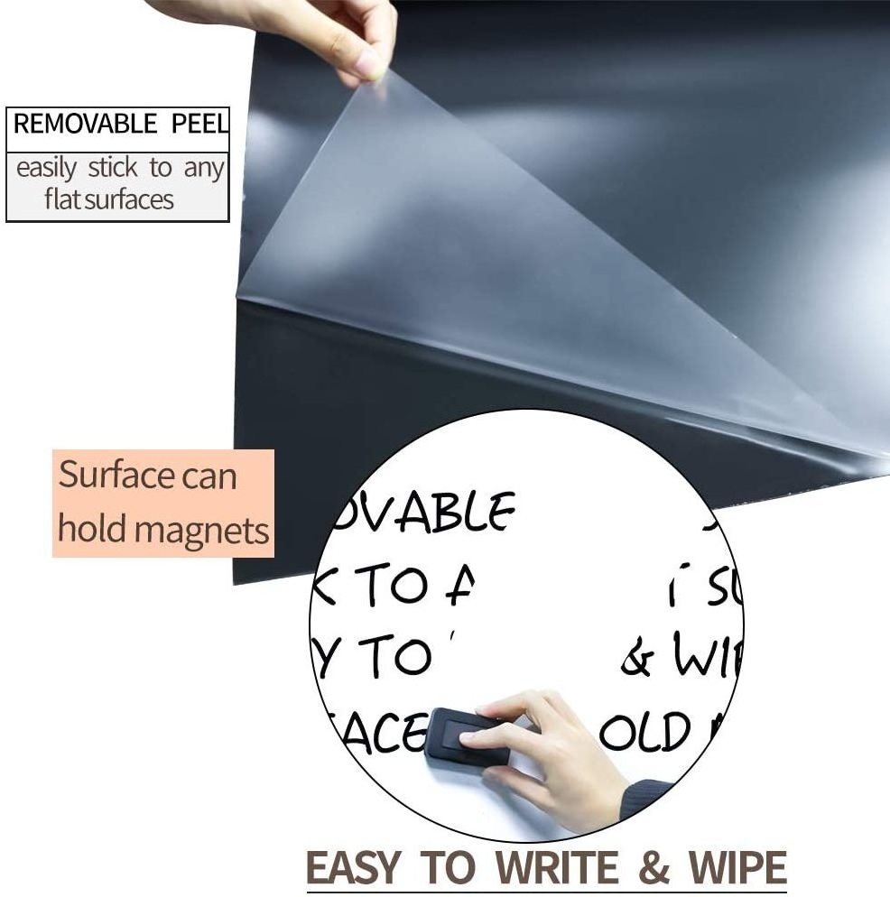 Soft Dry Erase  Self-adhesive Roll Up Magnetic Whiteboard Sticker for wall