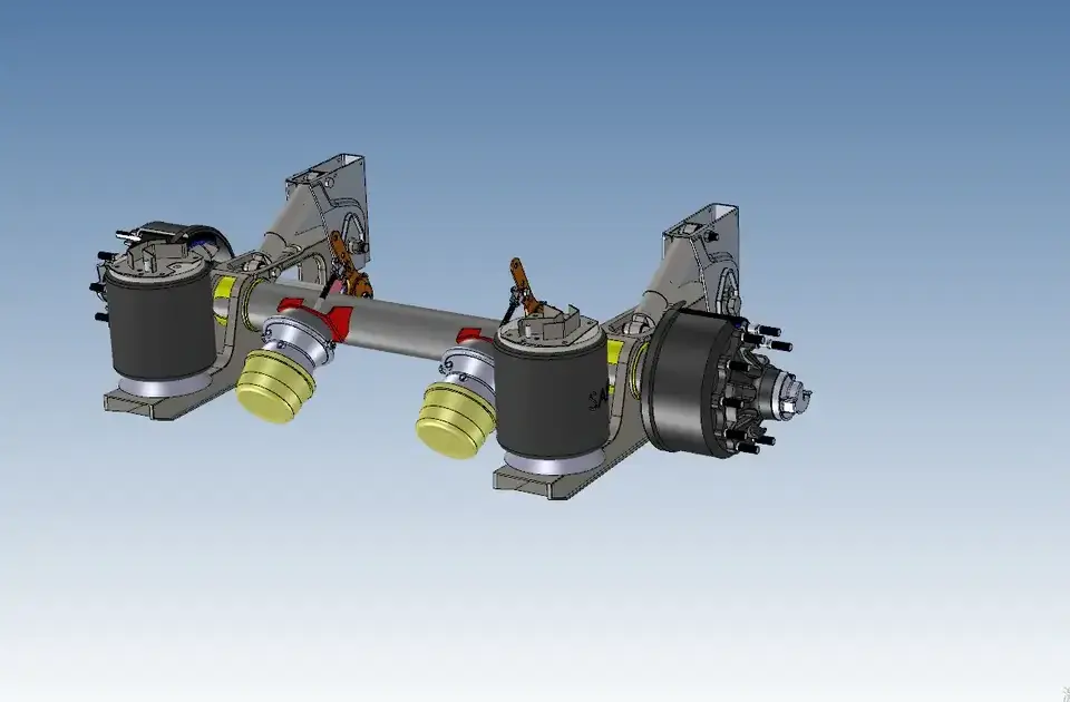 Heavy duty semi trailer air bag suspension with lift kit with disc brake axle for BPW / SAF / Fuwa standard Custom