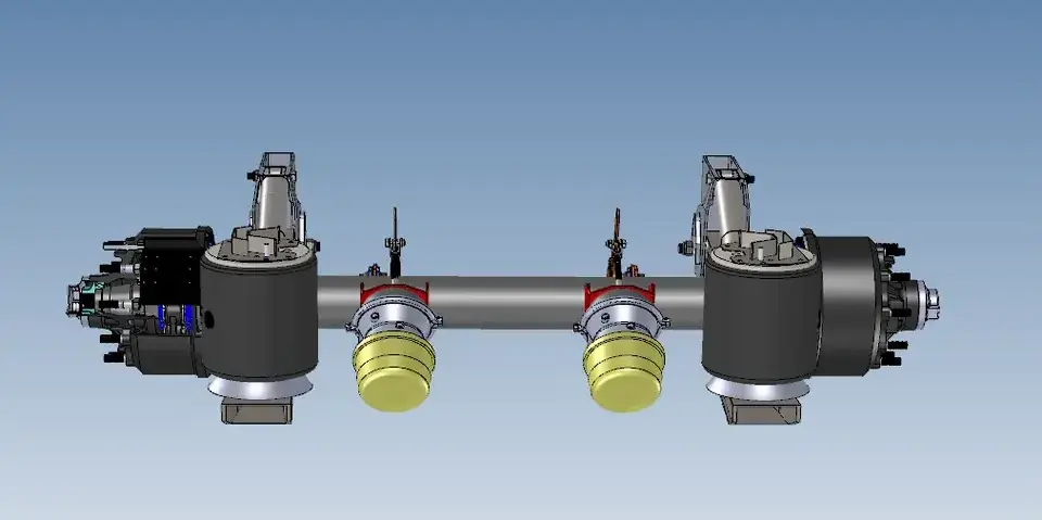 Heavy duty semi trailer air bag suspension with lift kit with disc brake axle for BPW / SAF / Fuwa standard Custom