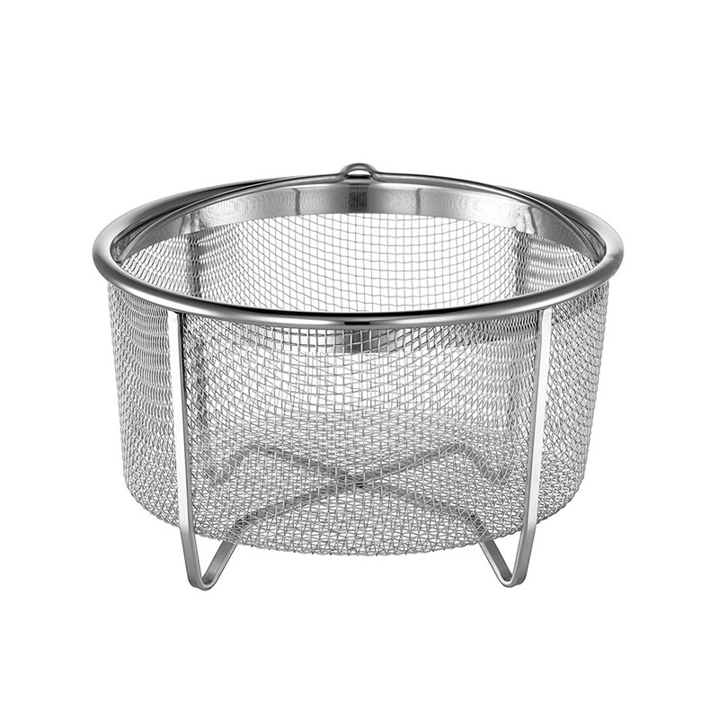 Quart Pot Accessories Stainless Steel Mesh Strainer Steamer Basket with Handle