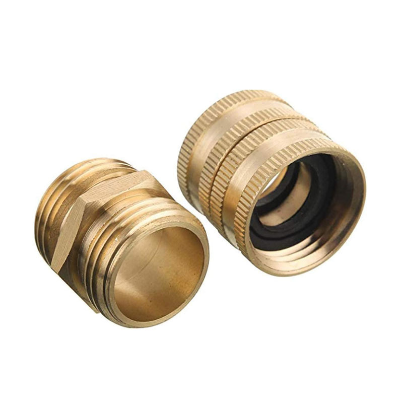 Garden Hose Adapter  Inch Solid Brass Hose Connectors  3/4